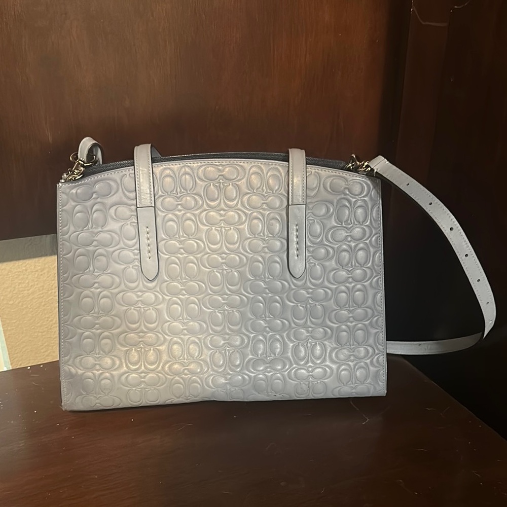 light blue coach Handbag